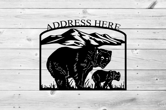 Bear Address Sign